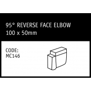 Marley Rectangular 95° Reverse Face Elbow 100x50mm - MC146